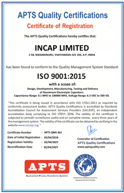 ISO 9001:2015 Certificate